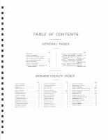 Table Of Contents, Monroe County 1897